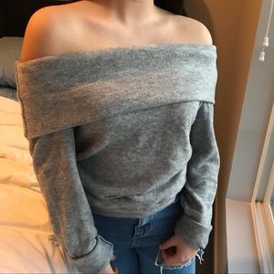 Grey off the shoulder sweater! Great condition